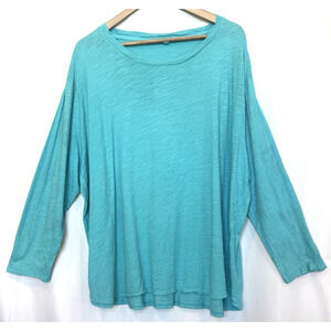 Fresh Produce Womens Casual Cotton Tunic Size 3X Teal Comfort Beach USA‎ E384